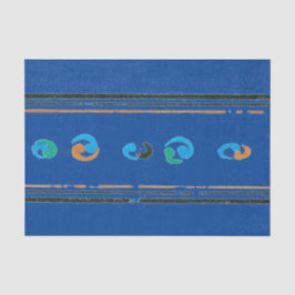 PAPEL DE SEDA IMPRESIÓN TEXTIL JAPONESA DE TEJIDO AZUL