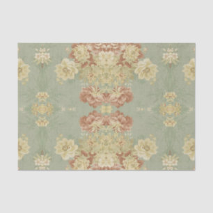 Papel De Seda Impresión verde anticuada