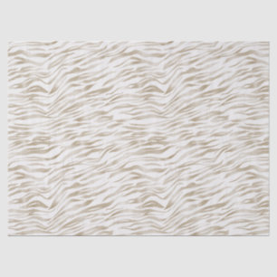 Papel De Seda Impresión Zen Cream White Cocoa Brown Zebra