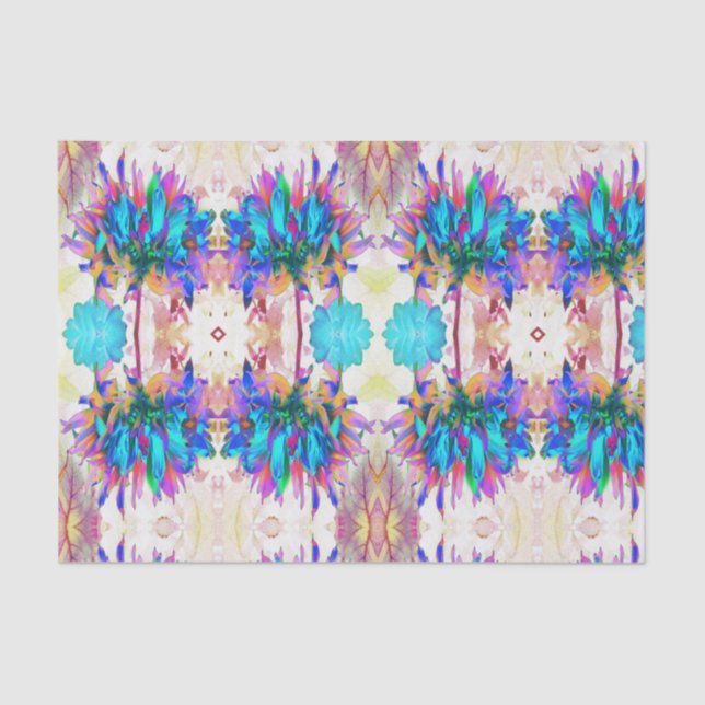 Papel De Seda Impresionante acuarela Cactus Arcoiris Dahlia (Anverso)