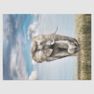 Papel De Seda Impresionante bebé elefante ternera