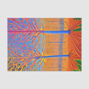 Papel De Seda Impresionante bosque de bosques de arte moderno