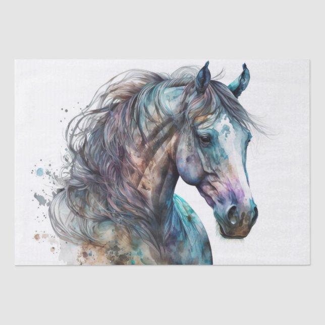 Papel De Seda Impresionante caballo pintado (Anverso)