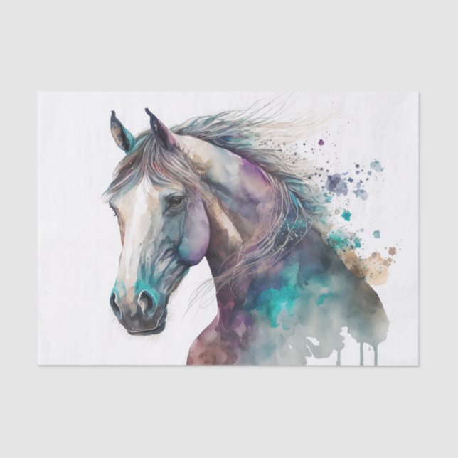 Papel De Seda Impresionante caballo pintado (Anverso)