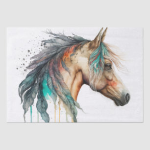 Papel De Seda Impresionante caballo pintado