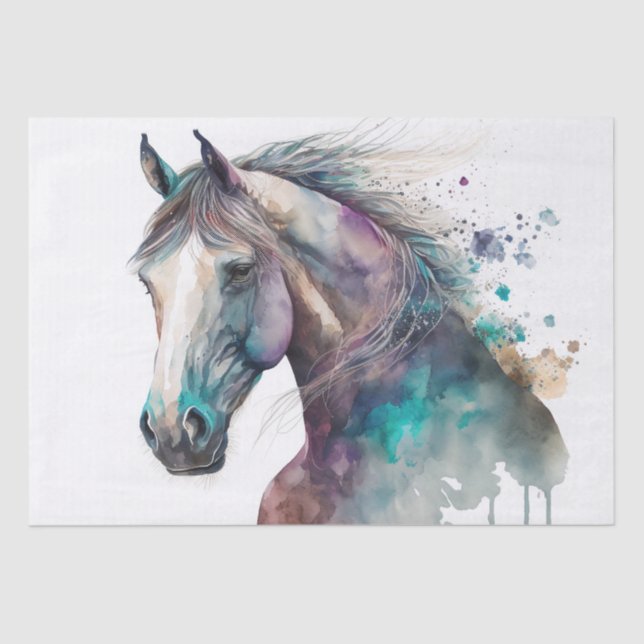 Papel De Seda Impresionante caballo pintado (Anverso)