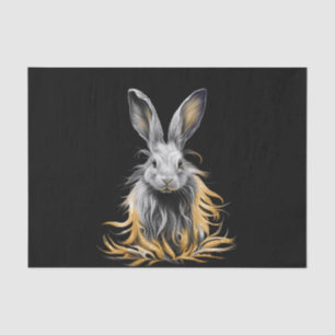Papel De Seda Impresionante conejo gris en llamas