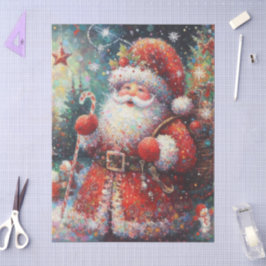 Papel De Seda Impresionante declaración de Navidades de Santa Cl