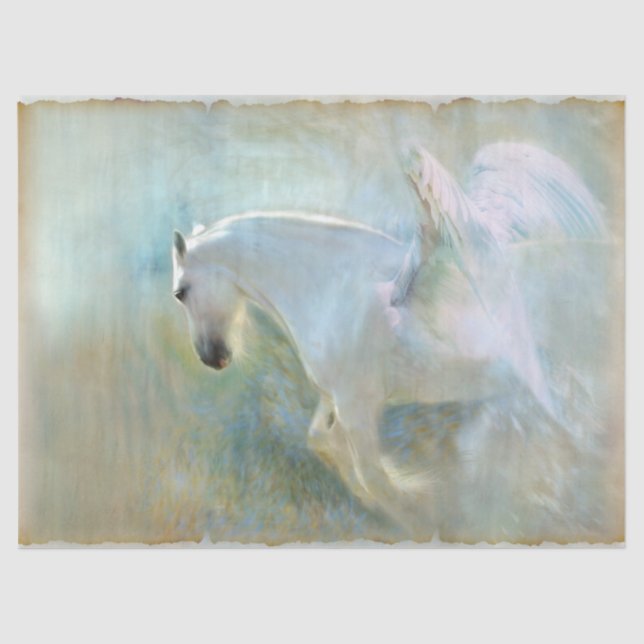 Papel De Seda Impresionante desenlace de caballos Pegasus (Anverso)