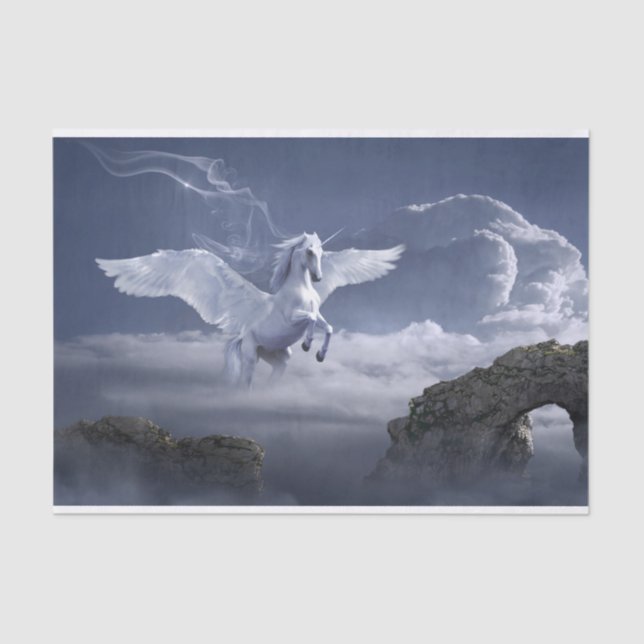 Papel De Seda Impresionante desenlace de caballos Pegasus (Anverso)