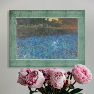 Papel De Seda Impresionante Floral Blue Cottage Garden Decoupage