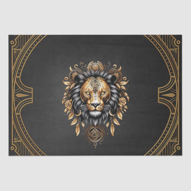 Papel De Seda Impresionante majestuoso león (Anverso)