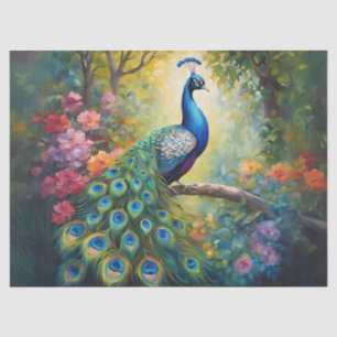 Papel De Seda Impresionante pavo real