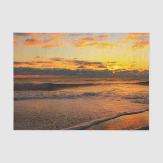 Papel De Seda Impresionante puesta de sol en la playa (Anverso)