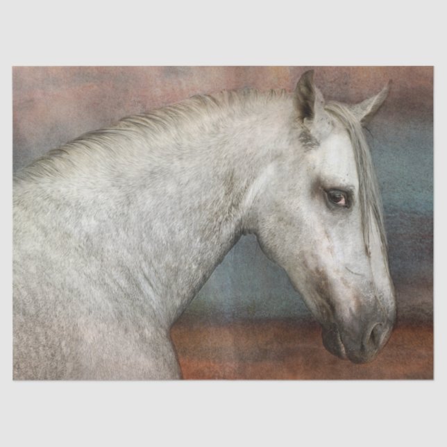 Papel De Seda Impresionante retrato andaluz de caballo (Anverso)