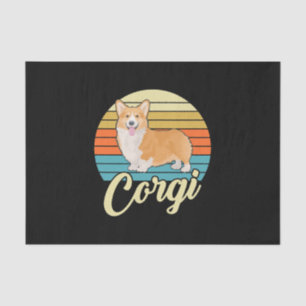 Papel De Seda Impresionante retro vintage del Corgi de los años