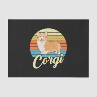 Papel De Seda Impresionante retro vintage del Corgi de los años