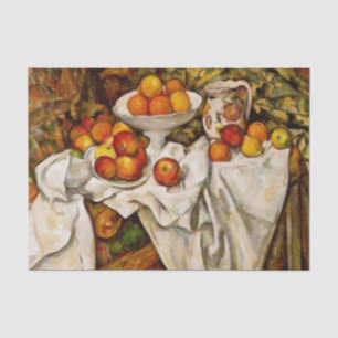 Papel De Seda Impresionismo de la impresión de manzanas y naranj