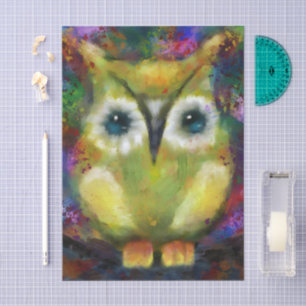 Papel De Seda Impresionista y caprichoso desenlace de aves de bú