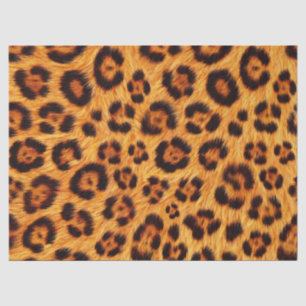 Papel De Seda Imprimir Leopardo Salvaje Dorado Naranja Ámbar Asp