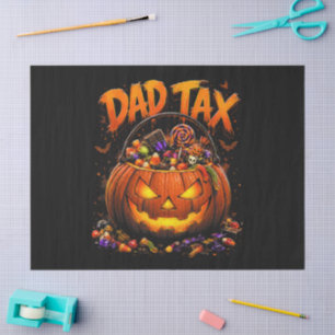 Papel De Seda Impuesto de Papá Divertido Calabaza de Halloween