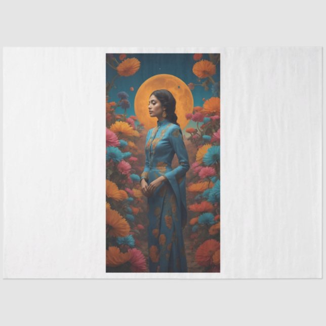 Papel De Seda In het bloemenveld decoupage tissue papier (Anverso)