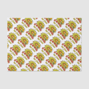 Papel De Seda Increíble mejor amigo, girasoles y abejas