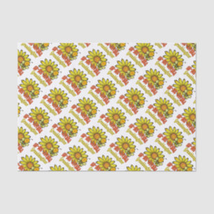 Papel De Seda Increíble nieta girasoles y abejas