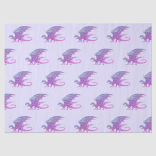 Papel De Seda Incríble Dragón Mosaico Púrpura
