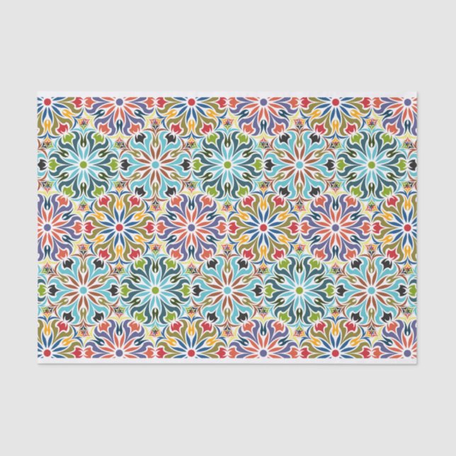 Papel De Seda India Inspire Resumen Desconexión de patrones geom (Anverso)