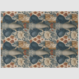 Papel De Seda Indian Elephant Tiger Botanical Jungle Decoupage