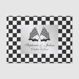 Papel De Seda Indicador Race Cars Checker