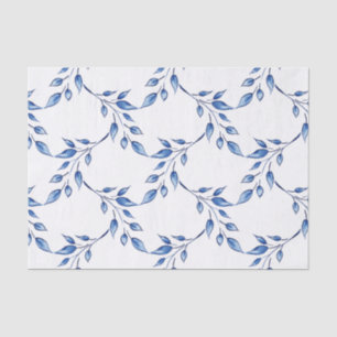 Papel De Seda Indigo Leaf Lattice