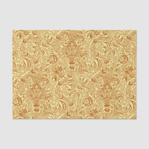 Papel De Seda Indio de William Morris, amarillo de la mostaza y