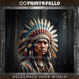 Papel De Seda Indios nativos jóvenes de américa con traje tradic