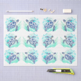 Papel De Seda Individual Vintage Inspired Blue & White Decoupage