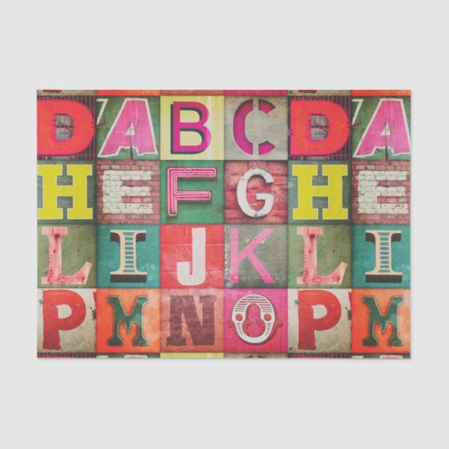 Papel De Seda Industrial lettering decoupage tissue or paper (Anverso)