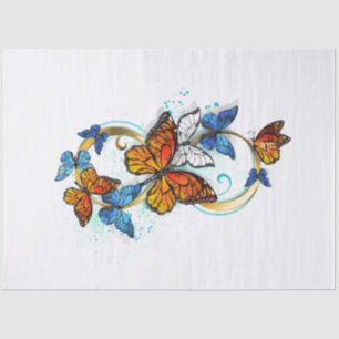 Papel De Seda Infinidad de Mariposas Monarca