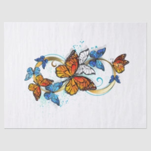 Papel De Seda Infinidad de Mariposas Monarca