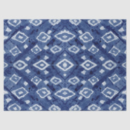 Papel De Seda Influencia asiática Shibori Tie Dye Indigo Azul Bl