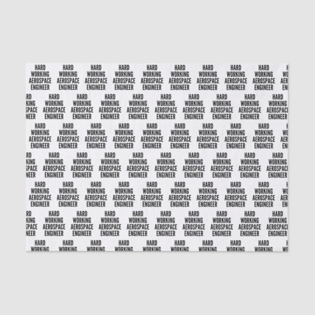 Papel De Seda Ingeniero Aeroespacial en Trabajo Duro (Anverso)