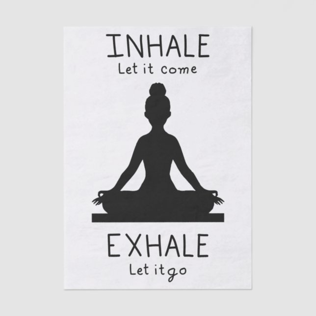 Papel De Seda Inhale Exhale Yoga (Anverso)