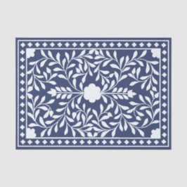 Papel De Seda Inky Blue 1 Traditional Bone Inlay Decoupage Paper