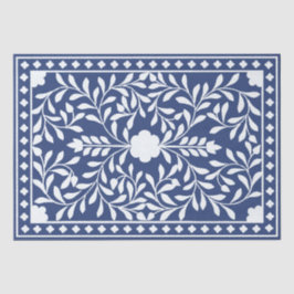 Papel De Seda Inky Blue 2 Traditional Bone Inlay Decoupage Paper
