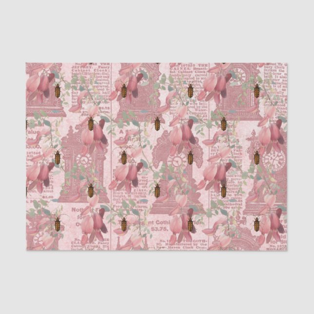 Papel De Seda Insectos y boletines de época (Anverso)