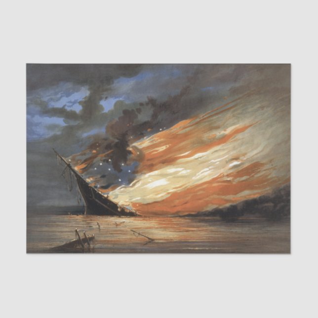 Papel De Seda Insignia de la Guerra Civil Rebelde contra el fueg (Anverso)