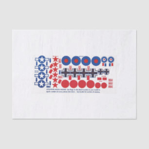 Papel De Seda Insignias del aeroplano modelo, cacahuete-size de