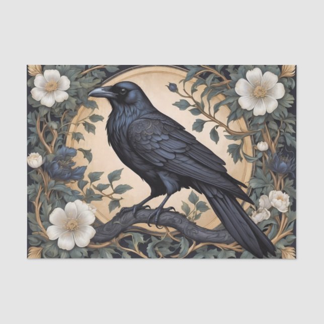 Papel De Seda Inspiración de Black Raven William Morris (Anverso)