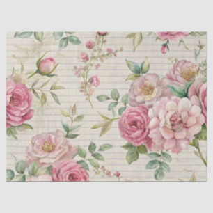 Papel De Seda Inspiración de la Vintage elegante de la época flo