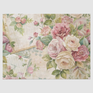 Papel De Seda Inspiración de la Vintage elegante de la época flo